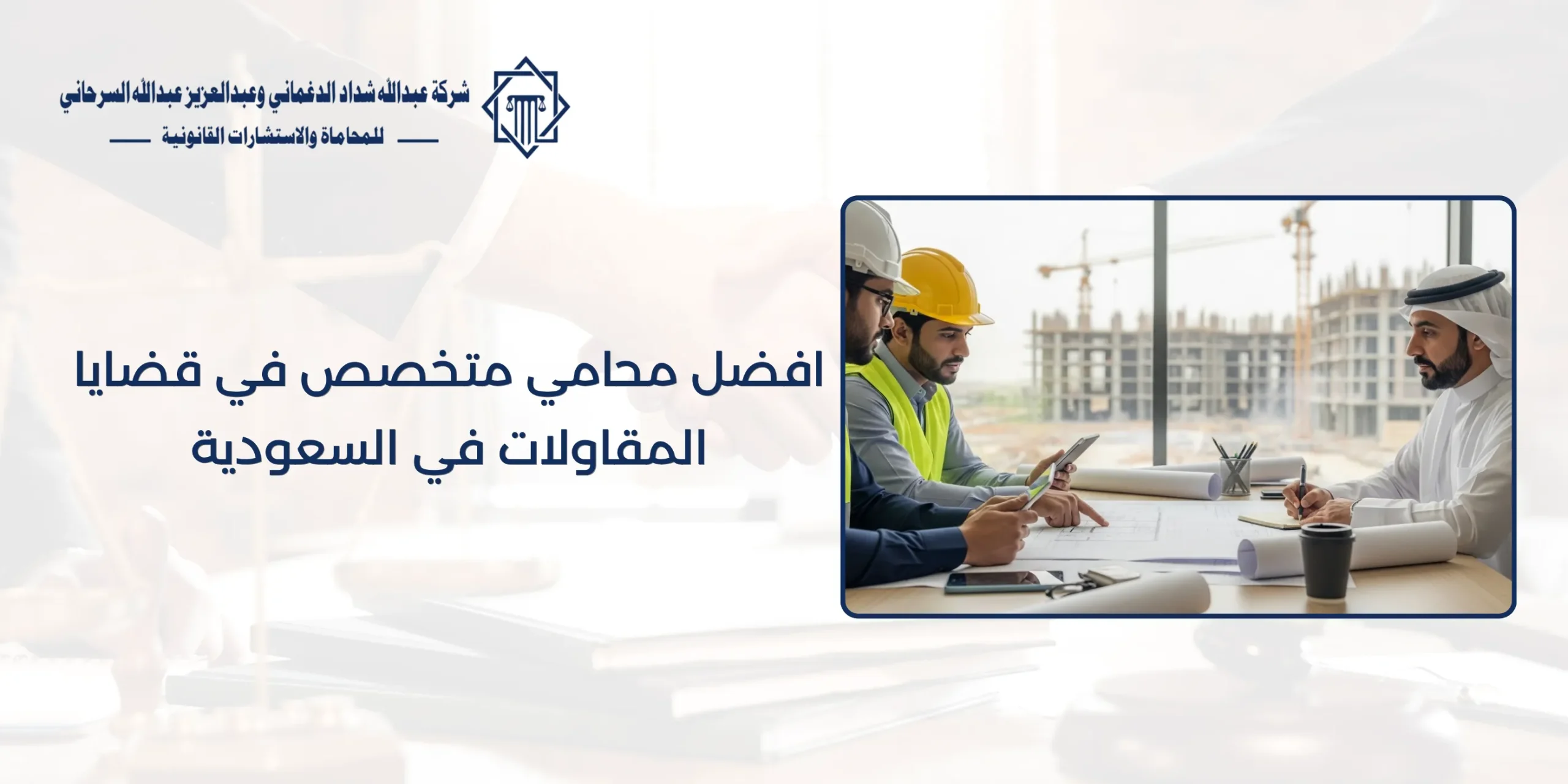 افضل محامي متخصص في قضايا المقاولات
